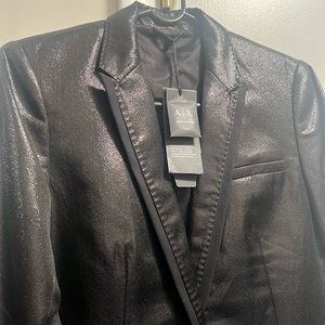 A New original black suit Armani exchange with authenticity certificate  size 6.